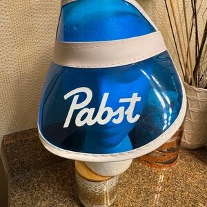 Pabst Blue and White Men's Visor Hat